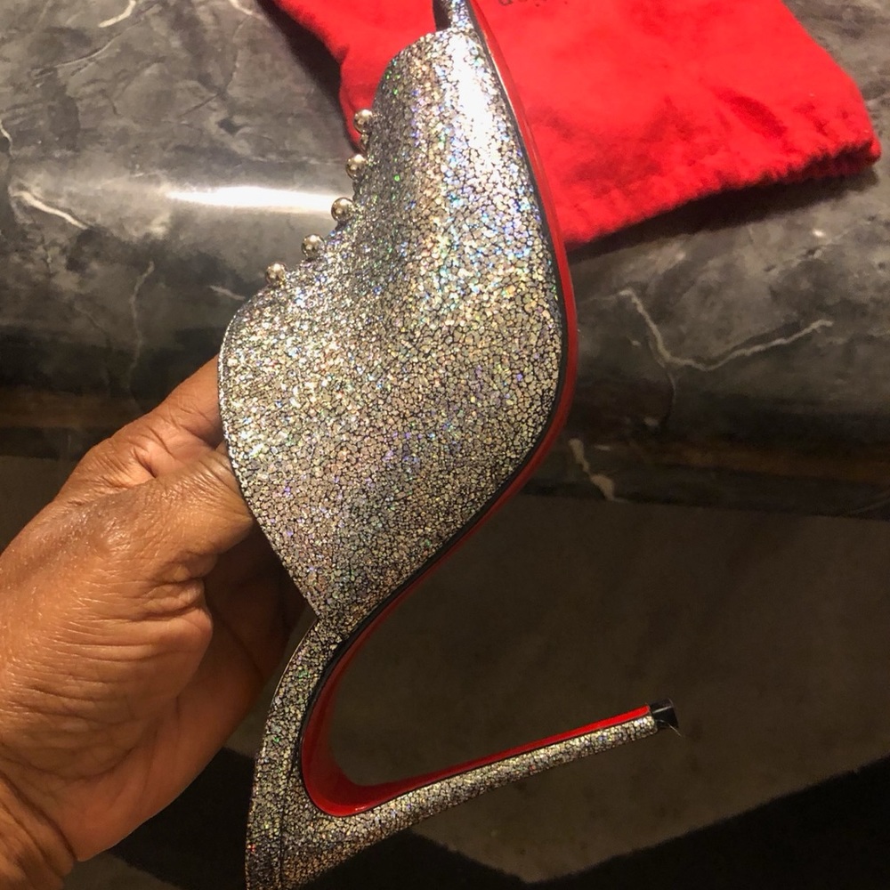 Christian Louboutin glitter sparkly heel shoes - Picture 7 of 8